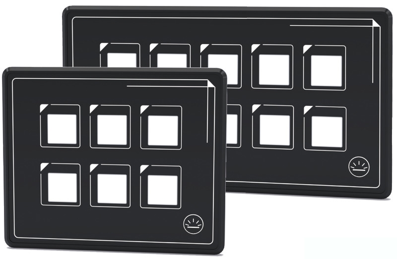 Touch Panel Schalt-Tafel wasserfest 10-fach, SCHALTER & PANELS, >  BOOTS-ELEKTRIK, BOOTS-AUSSTATTUNG