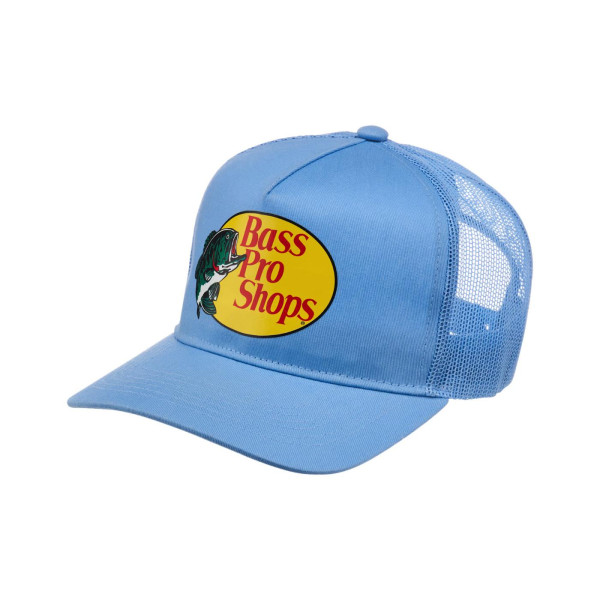 Bass Pro Shops Trucker Cap mit Logo-Druck, hellblau