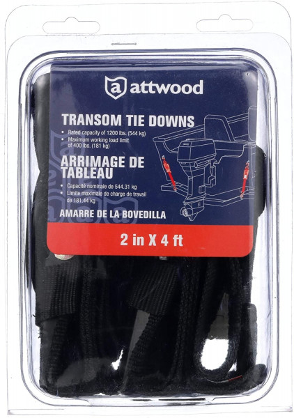 Attwood Transom Tie Down 2 x 4 ft, 2 Stück